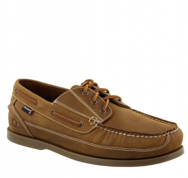 Chatham Rockwell II G2 Walnut Wide Fit Leather Boat Shoes